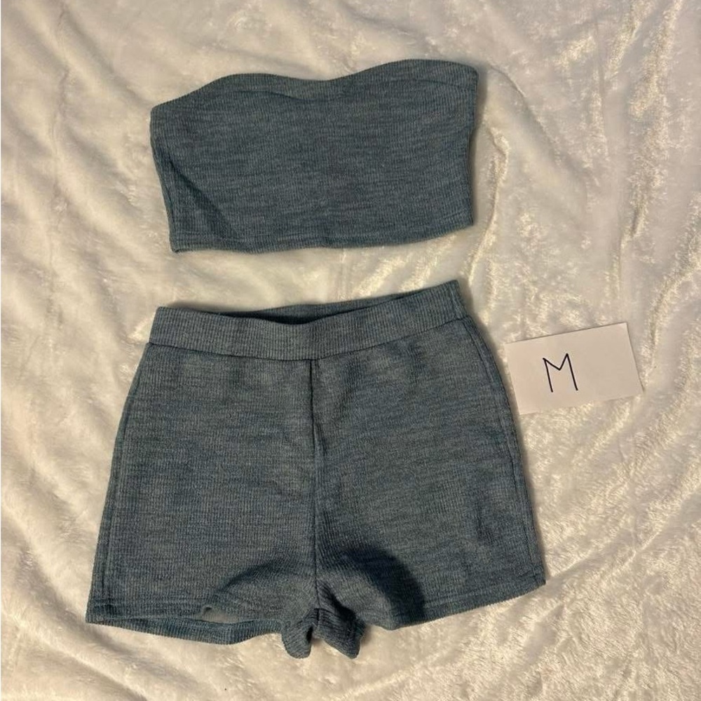 Women's 2 Piece Shorts Set in Blue
